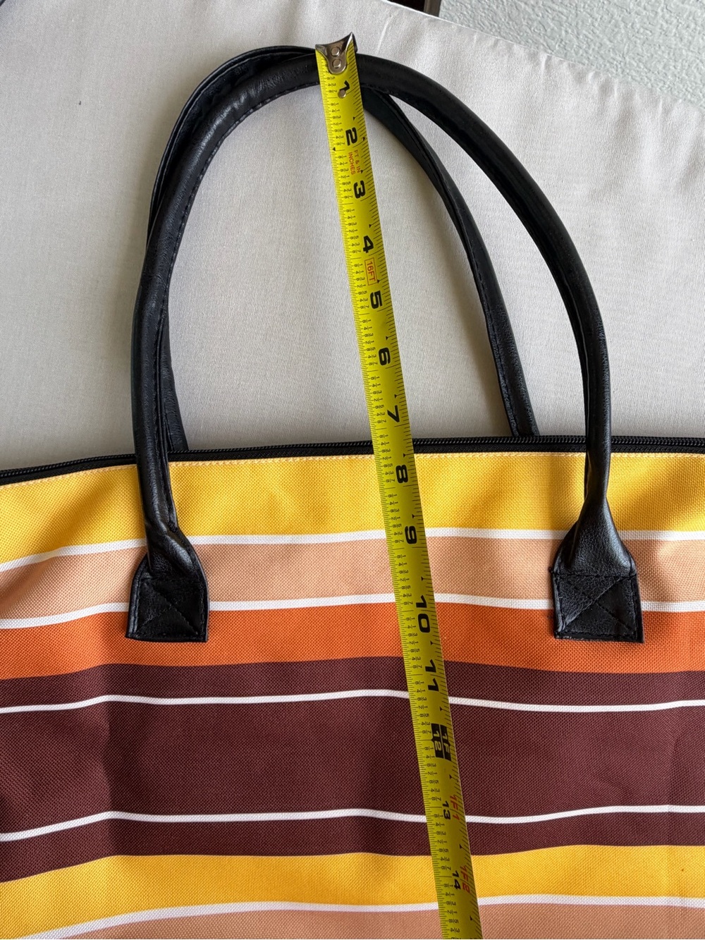 Vintage Striped Tote Bag - Picture 5 of 13